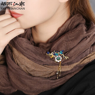 Yanyu jiangnan 2020 new fashion brooch for women high-end luxury personality versatile corsage temperament scarf cardigan button picture style