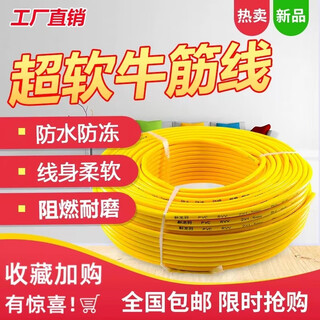 Beef tendon pure copper genuine national standard cable 2 cores 3 cores 2.5 4 6 square meters waterproof and antifreeze can be sent for inspection power supply cord beef tendon national standard pure copper 2 cores 2.5 square meters 1 meter