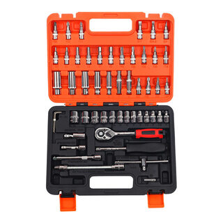 Lian neng customized 53-piece tool set chromium vanadium steel small flying rod ratchet quick wrench socket auto repair machine repair portable tool 53-piece combination tool