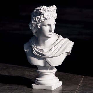 Zsto resin apollo plaster statue ornaments large sketch plaster head 31cm character plaster model sculpture