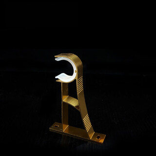 Xinfeiyu top-mounted side-mounted single-rod curtain rod roman rod accessories bracket seat base shelf bracket rod bracket hook accessories standard bright gold single bracket