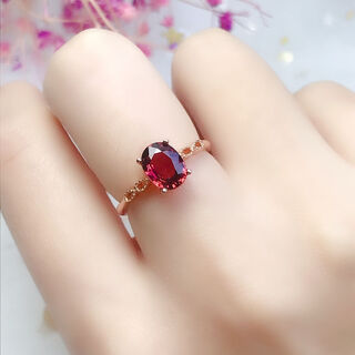 Suiyuxian salt wine red garnet women's ring japanese exquisite ring women mozambique woman wangfu stone