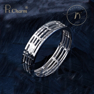 Pt.charm platinum ring men's model pt950 platinum men's ring guardian wide hollow single simple ring gift for male god no. 16 2.3-2.4 g single