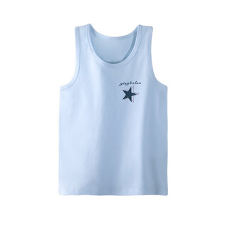 Inbolun summer children's vest for boys and babies to wear underwear for girls spring and autumn pure cotton vest girls suspender bottoming vest 25207 light blue 130 (over 28 yuan)