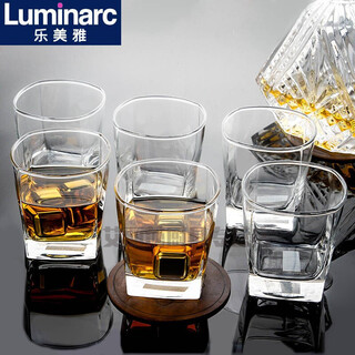 French bow and arrow lemeiya square wine glass whiskey glass household octagonal glass beer cup drinking cup tea cup 6 pieces square 200ml box
