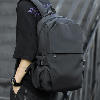 Brahma backpack men's commuting middle school and high school college student bag large capacity travel backpack short-distance business trip computer travel bag upgraded black large size