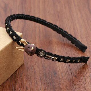 Headband for girls, cute little girl hairband, children's hairpins, hair accessories, korean version, all-match student anti-slip headband, black model