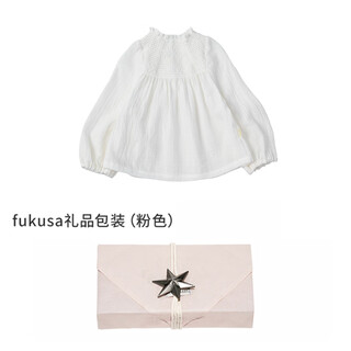 Marlmarl baby girl blouse long-sleeved shirt 01 pearl white fukusa gift packaging pink 90 cm