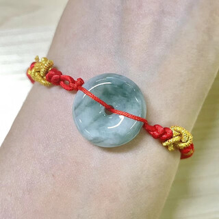 Lolia welfare model jade peace buckle red rope bracelet for girlfriend, best friend, couple model, jade diversity hair red