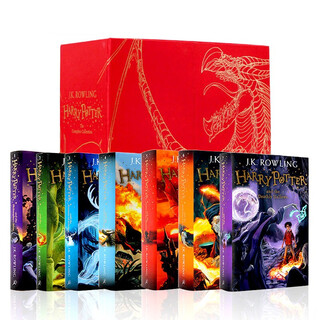 哈利波特 Harry Potter 1-7册套装 英版 红龙盒装典藏版 J.K罗琳 bloomsbury  7岁+以上  进口 进口原版 英文书