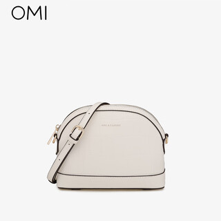 Omi shopping mall same style women's bag 2023 new fashion versatile shoulder crossbody bag large capacity classic solid color shell bag white