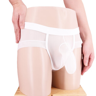 Confidential delivery sexy underwear men's thong men's underwear sexy fully transparent t-pants passion white one-size-fits-all bullet egg separated pants shorts briefs