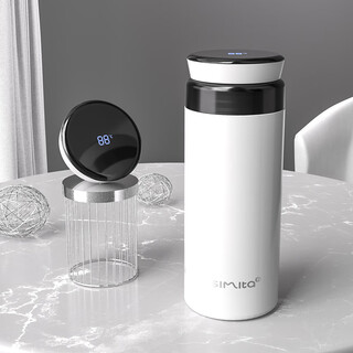 Schmidt (simita) pure titanium thermos cup for men and women, high-looking titanium cup, business portable tea cup, customizable, white 380ml