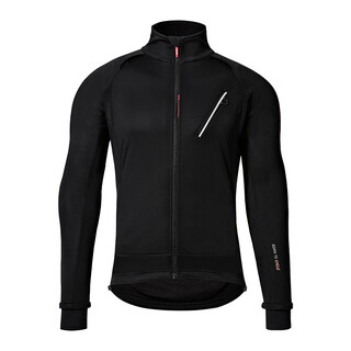 Santic autumn and winter windproof cycling jersey long-sleeved bicycle casual warm jacket top men chuanting top chuanting black l