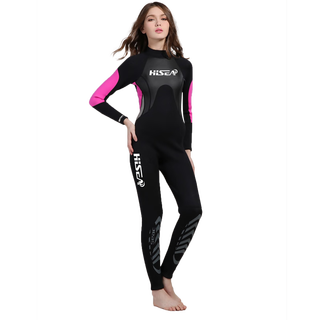 Hisea3mm professional diving suit, surf suit, jellyfish suit, surf suit, one-piece cold-proof and warm free diving wet suit for men and women 059# black powder 3mm s