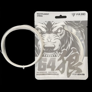 羽毛球拍线64狼系列耐打高弹力线高端网线耐久可高磅67虎 64狼线白色