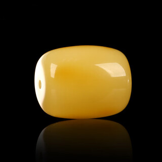 Shiyin natural amber beeswax accessories passepartout accessories beeswax bucket beads raw mineral loose beads single beads raw stone polished diameter about 10mm