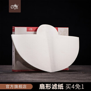 Diguo coffee filter paper sharing pot filter paper hand brewing pot filter paper sharing pot fan-shaped coffee filter paper 2-4 people 40 pieces