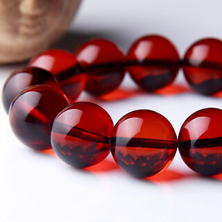 Xuanpa natural amber red beeswax water purification raw stone blood amber bracelet single circle bead men's and women's bracelet certificate park