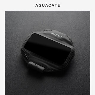 Aguacate running mobile phone arm bag sports mobile phone arm bag unisex fitness mobile phone bag arm wrist bag dark gray