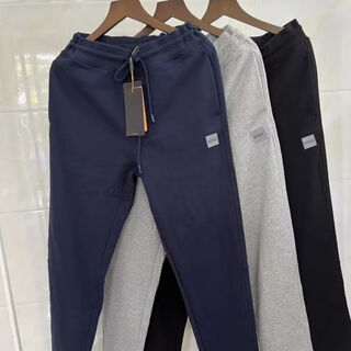 Boss new men's sports casual long sweatpants drawstring sweatpants casual all-match pants for men navy blue s