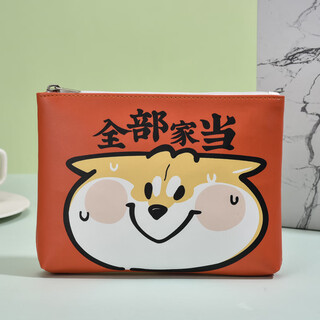 Cute shiba inu coin purse small purse coin bag zipper student men and women cute mini cartoon leather storage bag all possessions-large size