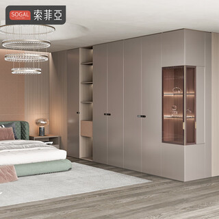 Sophia bedroom wardrobe light luxury master bedroom furniture large wardrobe swing door storage cloakroom whole house custom wardrobe cabinet custom gold