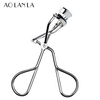 Aolanla american stainless steel wide-angle eyelash curler professional natural curling long-lasting eyelash curler for beginners with replacement pad, silver