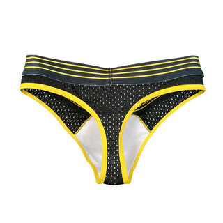 Please confidential shipping mesh men's thong single sexy transparent gay men's no-take-off new style m maroon red