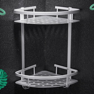Beisi bathroom storage rack space aluminum single layer corner rack bathroom tripod storage rack wall hanging shelf matte double layer tripod