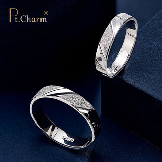 Pt.charm's new product pt950 platinum ring, men's and women's ring, plain ring, couple ring, wedding engagement ring, live ring gift, women's ring can be customized if it is not in stock, 3.5g as an example