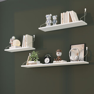 Shuaili punch-free wall shelf wall rack guest restaurant wall-mounted bookshelf one-word partition three-piece set sl8411