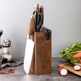 Lock & lock five-piece stainless steel knife set, chopping knife, slicing knife, fruit knife, small kitchen knife, scissors ckk911s06