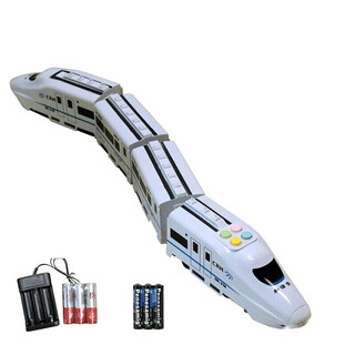 Children's large emu high speed rail harmony train toy boy electric small train track car model 58cm upgraded version musical story four cars ordinary battery version