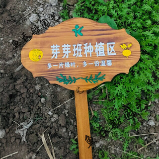 Ground sign custom wooden sign park vegetable garden vegetable field wooden grass planting area sign vertical ground sign love 7