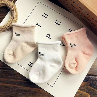 Aya garden eagle newborn socks 0-3 months baby socks spring and autumn newborn infant baby socks spring and summer type a mesh cute cat style 3 pairs 3 pairs 0-6 months 0--6 months