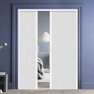 Miyi honeycomb curtain folding aluminum alloy sliding door kitchen bedroom living room balcony type punch-free partition folding sliding door hot can be customized double-opening style. customized products need to measure the specific size