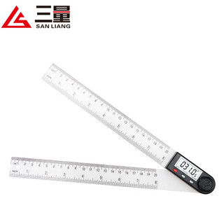 Three-quantity 90-degree measuring instrument multi-function digital display angle ruler universal energy angle ruler protractor woodworking high precision jdc05/0-200mm (plastic ruler body)