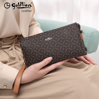 Goldlion women's clutch 2025 new printed trendy clutch bag versatile fashion women's bag women's day gift for elderly scarlet fc503036-1c53