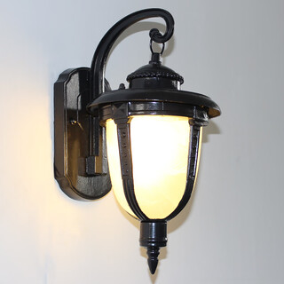 Outdoor wall lamp waterproof european retro balcony garden lamp american aisle staircase outdoor pastoral led wall lamp black fishing wall lamp