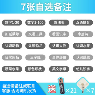 Kl good treasure crystal concave and convex pronunciation audio wall charts in chinese and english reading children's early education toys baby literacy audio cards children's enlightenment cognitive learning educational toys 7 pieces of your choice, contact customer service or make your own remarks (no remarks will be sent randomly)