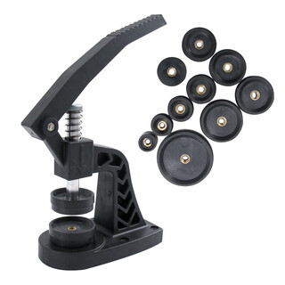 Watch and clock repair, watch repair tools, watch cap press to press the back cover, battery replacement tool set, black cap press + 12 molds