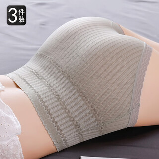 Duo wenmi women's underwear women's high waist tummy control underwear sexy lace underwear seamless butt lifting shaping pants large size briefs 3 pack (mixed color) l (90-130jin jin is equal to 0.5kg)