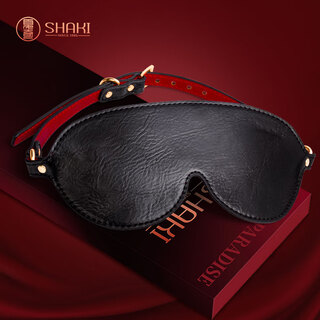 Xia qi sm sexy eye mask, bondage and detention mask for men and women, blindfold, stimulating adult toys, sex toys, leather eye mask, paradise of eden, fruit of guard