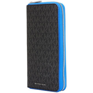 Michael kors luxury fashion brand men's wallet black mk logo print long simple daily 39s0lgyz3b-056 pic os