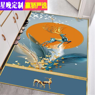 Xingwan high-end light luxury door mat living room mat door non-slip foot mat bedroom coffee table mat study simple mat can be customized new picture-1 200 width x 250 length (cm)