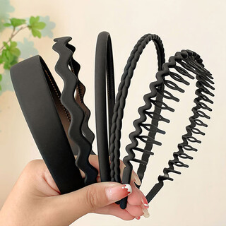 Tatanice face wash and cleansing headband 5-piece set to organize broken hair hair clips anti-slip with teeth to prevent hair from being tied