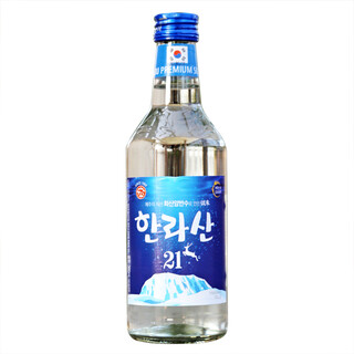 Hallasan korean original bottle imported 21% soju 17.2% light soju 16% jeju distilled liquor 375ml 21% 375ml*6 bottles
