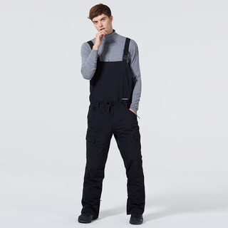 Arctic queen snowboard pants men's winter outdoor windproof and waterproof ski overalls ski suit one-piece snow pants wear-resistant east 9566 black s s