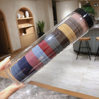 Sahane zuoyu 20-pack durable seamless towel ring hair rope high-elastic hair tie hair accessories rubber band does not hurt the hair rubber band 20-pack dark